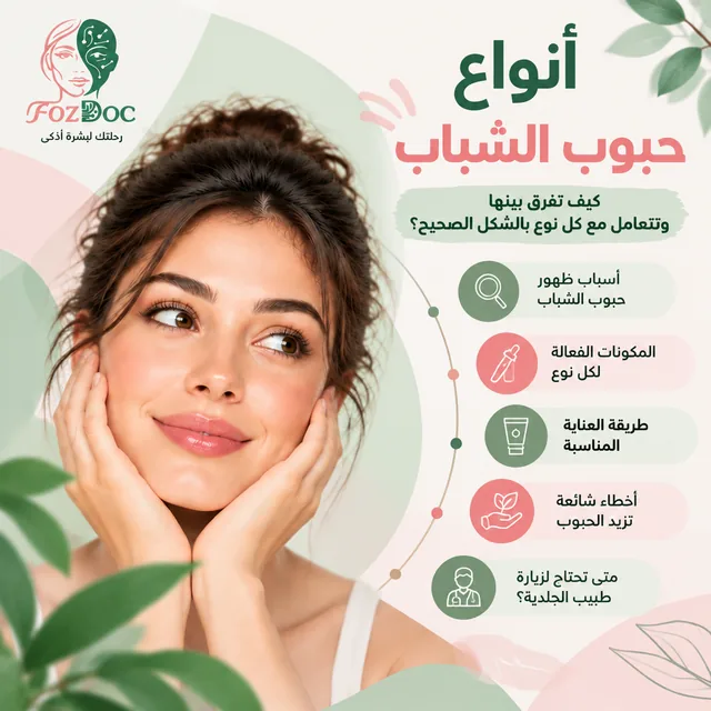أنواع حب الشباب: إزاي تفرق بينها وتختار العناية المناسبة؟